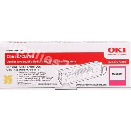 ORIGINAL OKI toner magenta 43872306 ~2000 PAGINE in vendita su tonersshop.it