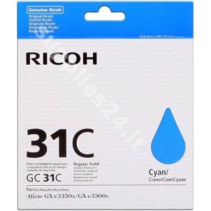 ORIGINAL Ricoh Cartuccia d'inchiostro ciano 405689 GC31C in vendita su tonersshop.it