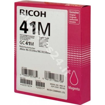 ORIGINAL Ricoh cartuccia magenta 405763 GC 41 m ~2200 PAGINE in vendita su tonersshop.it