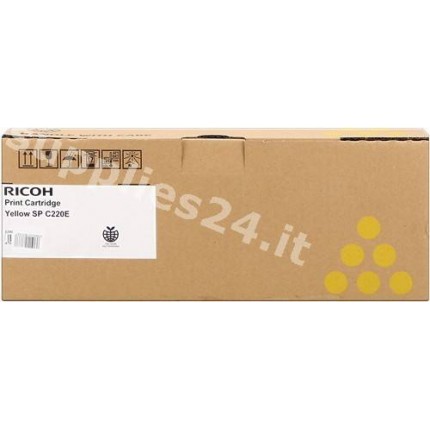 ORIGINAL Ricoh toner giallo 407643 406055 / 406106 / 406768 ~2000 PAGINE SP C220E in vendita su tonersshop.it