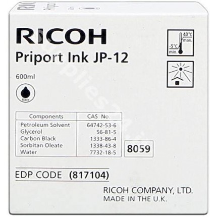 ORIGINAL Ricoh Cartuccia d'inchiostro nero 817104 JP12 600ml in vendita su tonersshop.it