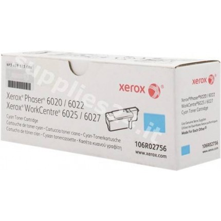 ORIGINAL Xerox toner ciano 106R02756 ~1000 PAGINE standard in vendita su tonersshop.it