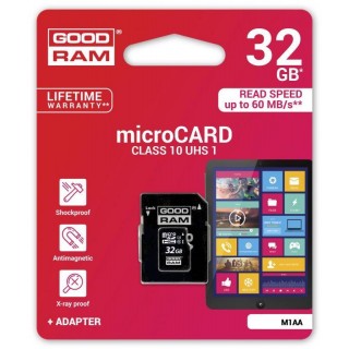 microSD 32GB CARD class 10 UHS I + adapter - retail blister in vendita su tonersshop.it