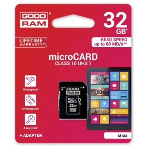 microSD 32GB CARD class 10 UHS I + adapter - retail blister in vendita su tonersshop.it