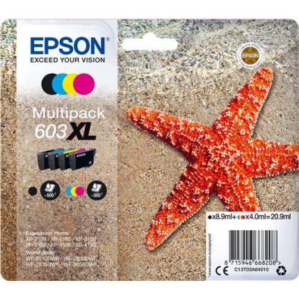 ORIGINALI EPSON 603XL Kit 4 Cartucce Epson Expression Home XP 2100 2105 3100 3105 4100 WF 2810 WF 2830 WF 2835 WF 2850 in ven...