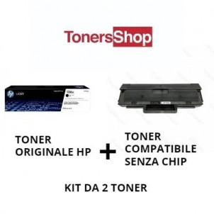 KIT 2 Toner Originale + Compatibile senza chip Per Hp 106A W1106A HP Laserjet MFP 135a 135w 137fnw 107a 107w  in vendita su t...