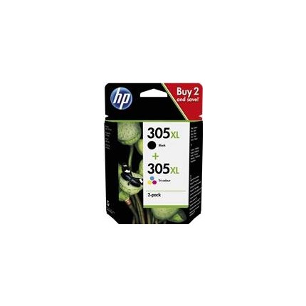 6ZA94AE Kit 2 cartucce Originali Per HP 305 XL DeskJet Plus 4120 All-in-One DeskJet 2720 All-in-One Envy 6020 All-in-One Envy...