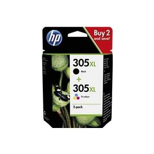 6ZA94AE Kit 2 cartucce Originali Per HP 305 XL DeskJet Plus 4120 All-in-One DeskJet 2720 All-in-One Envy 6020 All-in-One Envy...