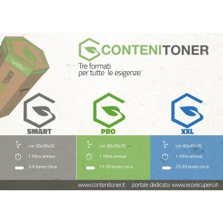 N°02 Contenitoner Pro - box da 30x30x70 (fino a 40kg) 1 Ritiro Annuo - Servizio smaltimento in vendita su tonersshop.it