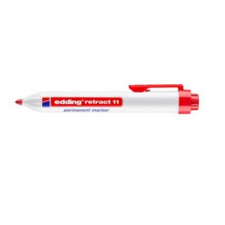 Marcatore EDDING 11 - Rosso - punta retrattile - conf. 10 pz in vendita su tonersshop.it