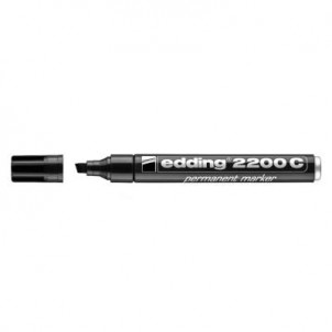 Marcatore EDDING 2200C - Nero - p. scalpello - conf. 10 pz in vendita su tonersshop.it