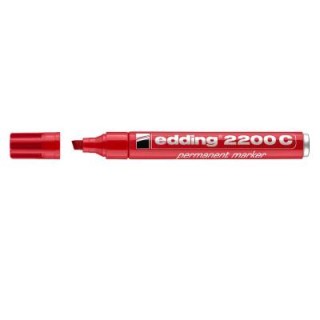 Marcatore EDDING 2200C - Rosso - p. scalpello - conf. 10 pz in vendita su tonersshop.it
