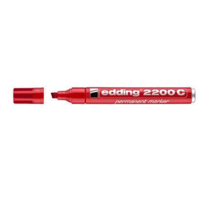 Marcatore EDDING 2200C - Rosso - p. scalpello - conf. 10 pz in vendita su tonersshop.it