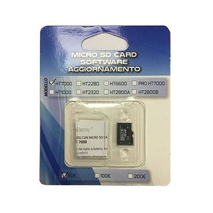 MICRO SD - AGGIORNAMENTO HT7000 ALLE NUOVE 100-200 EURO in vendita su tonersshop.it