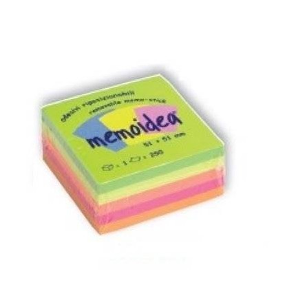 MEMOIDEA 51x51 mm colori neon assortiti - 250 fogli  in vendita su tonersshop.it