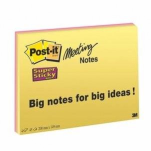 Post-it?« Super Sticky Meeting Notes NEON 200 x 149 mm 4 pz. in vendita su tonersshop.it