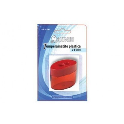 Temperamatite ARTIGLIO 2 fori in plastica con serbatoio in vendita su tonersshop.it