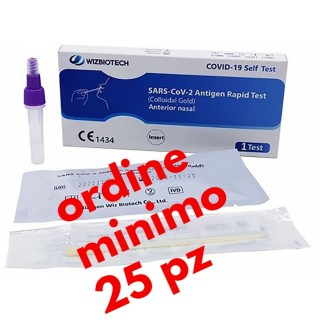 (ordine minimo 25 pz) Test Antigenico Rapido Autodiagnostico Covid-19 Tampone Nasale - Wiz Biotech  in vendita su tonersshop.it