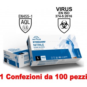 Guanti in nitrile TAGLIA L - Confezione da 100 pz - Uso Medico senza polvere in vendita su tonersshop.it