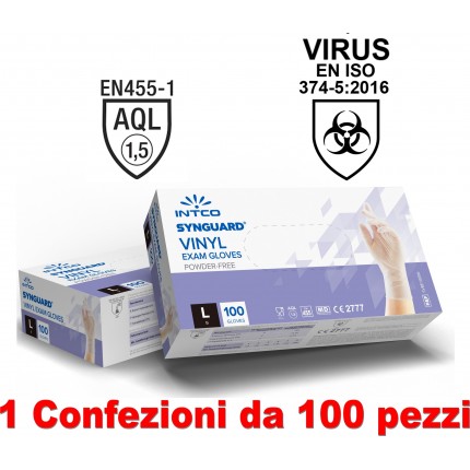 Guanti in Vinile TAGLIA L - Confezione da 100 pz - Uso Medico senza polvere in vendita su tonersshop.it