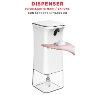 DISPENSER igienizzante mani / sapone 280ml con Sensore PIR in vendita su tonersshop.it