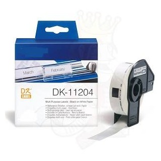 DK11204 Rotolo da 400 etichette 17mmX54mm Per Brother QL 1000 1050 1060 500 550 560 570 580 650 700 710 720 in vendita su ton...