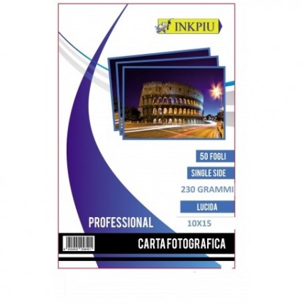 Carta A6 Fotografica Lucida 230 Gr - Risma da 50 Fogli 10X15 JG230 in vendita su tonersshop.it