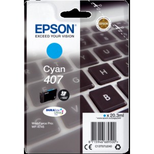 C13T07U240 Cartuccia 407 Ciano Epson Workforce Pro WF-4745DTWF in vendita su tonersshop.it