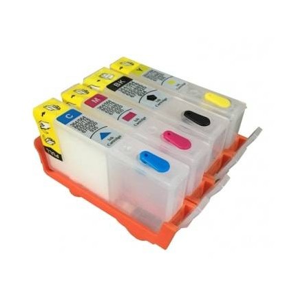 HP364 Kit 4 Cartucce Ricaricabili Autoresettanti Vuote Per Hp Officejet 4620 Deskjet 3070A 3520 Photosmart 5520 in vendita su...