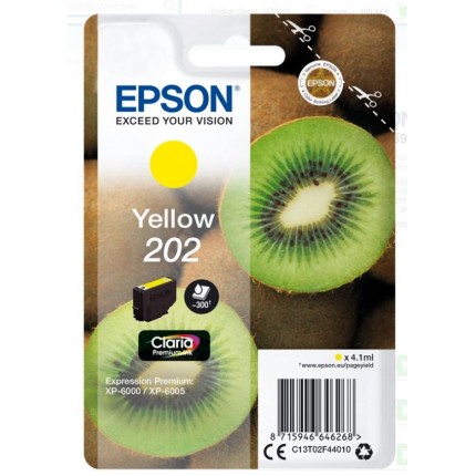 C13T02F44010 Cartuccia Epson 202 Giallo Originale per Expression Premium XP-6000 XP-6005 XP-6100 XP-6105 in vendita su toners...