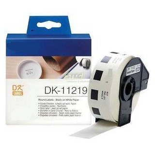 DK11219 Rotolo da 1200 etichette circolari diametro 12mm Per Brother QL 1000 1050 1060 500 550 560 570 580 650 700 710 720 in...