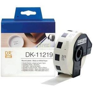 DK11219 Rotolo da 1200 etichette circolari diametro 12mm Per Brother QL 1000 1050 1060 500 550 560 570 580 650 700 710 720 in...