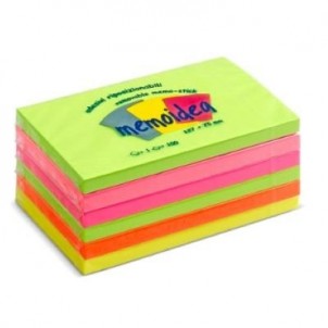 MEMOIDEA 127x76 mm colori neon assortiti - 6 blocchi da 100  in vendita su tonersshop.it
