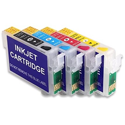 T1295 KIT 4 Cartucce Ricaricabili Vuote Per Epson B42 BX305F BX320 BX525 BX635 SX230 SX420 SX440 WF 3010 3520 3530 3540 7015 ...