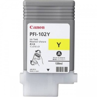 CARTUCCIA PFI-102Y COMPATIBILE CANON GIALLO PER CANON IPF500 IPF600 IPF700 LP17 LP24 PFI-102BK 130ML in vendita su tonersshop.it