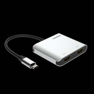 Adattatore da USB-C a 2xHDMI, 4K60Hz , HDR + USB3.0-3.1-3.2 in vendita su tonersshop.it