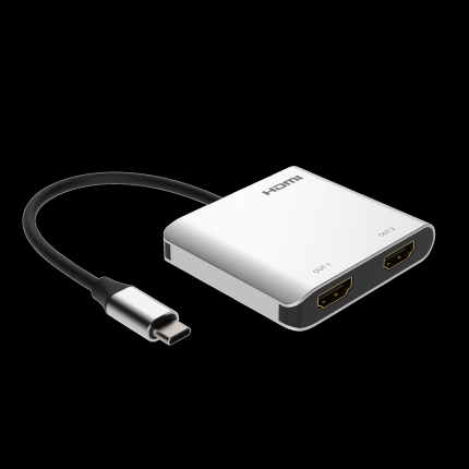 Adattatore da USB-C a 2xHDMI, 4K60Hz , HDR + USB3.0-3.1-3.2 in vendita su tonersshop.it