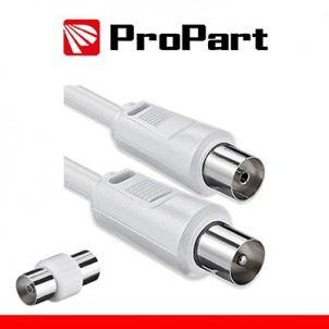 Cavo antenna TV IEC 2M SP-PR + ADATTAT. SP-SP BIANCO in vendita su tonersshop.it