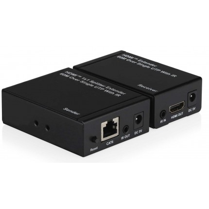 Kit TX-RX Extender HDMI, 60MT UTP, 1080p@60Hz, POE, Loop-Out in vendita su tonersshop.it