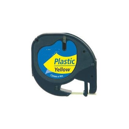 S0721670 NCPD91222 Nastro laminato Nero su Giallo 12mmX4m per Dymo Letratag 2000 LT 100 QX 50 in vendita su tonersshop.it